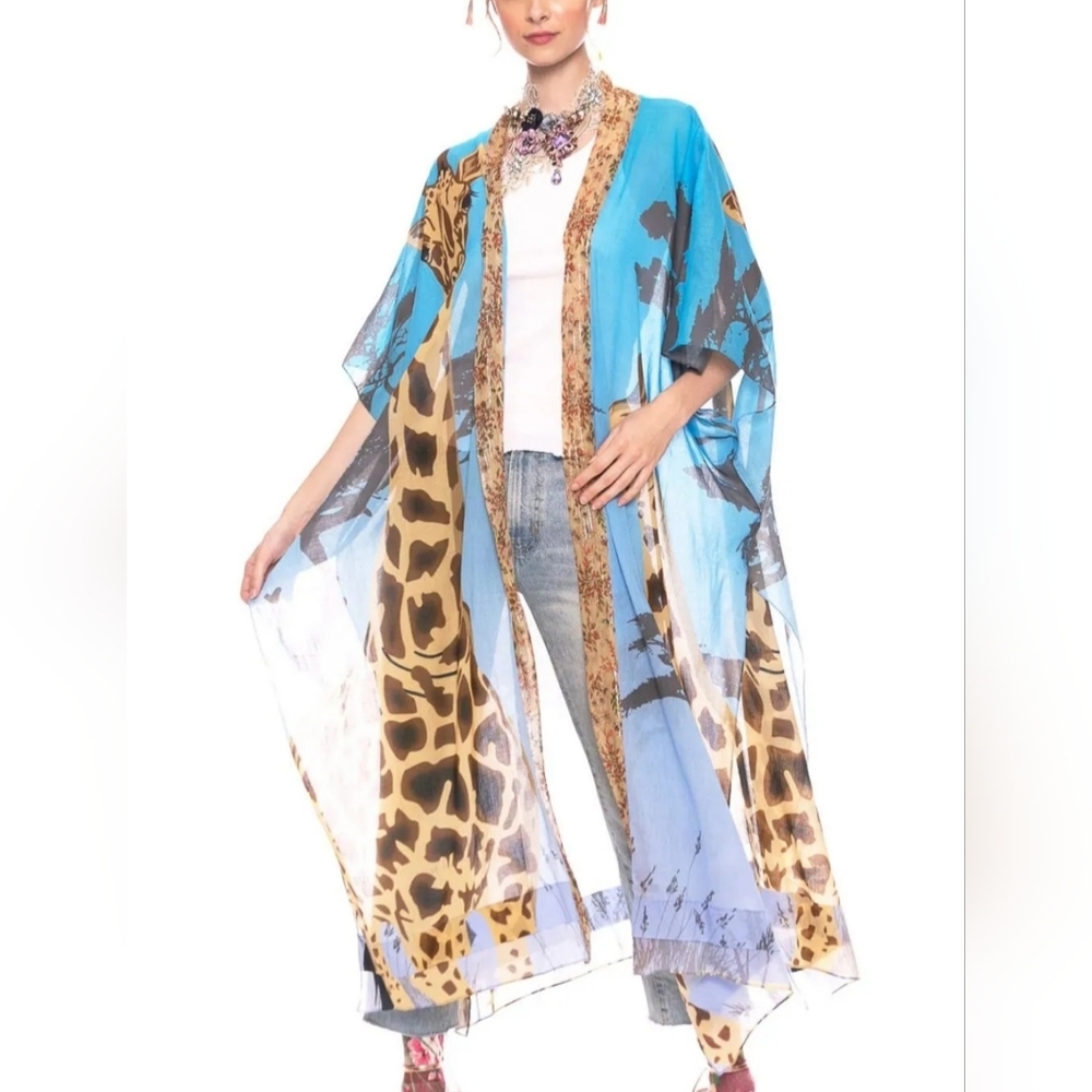 ARATTA Safari Babe Kimono O/S MSRP $179 - Picture 2 of 8